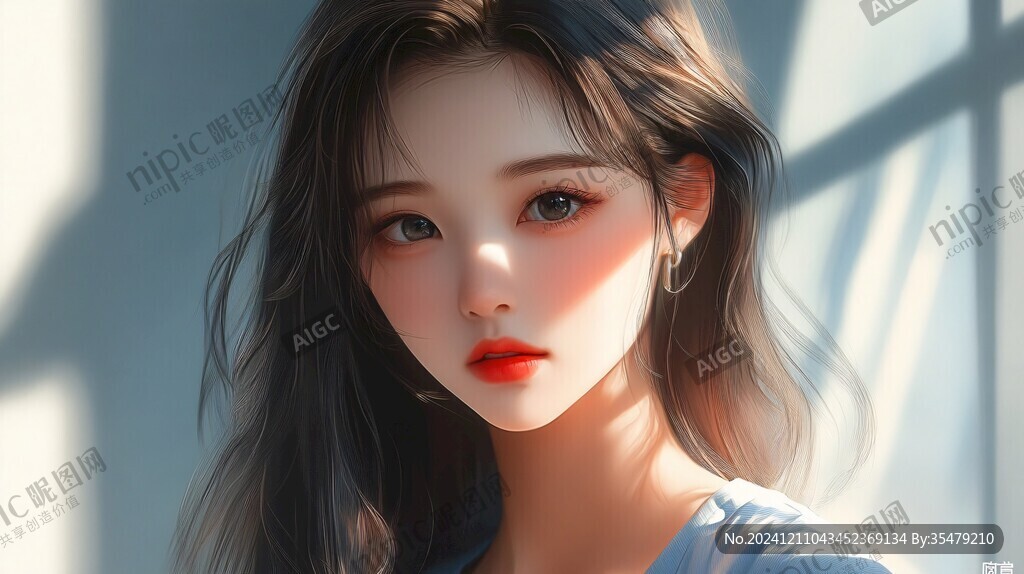 板绘少女插画