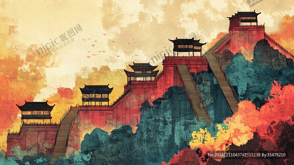 大境门插画