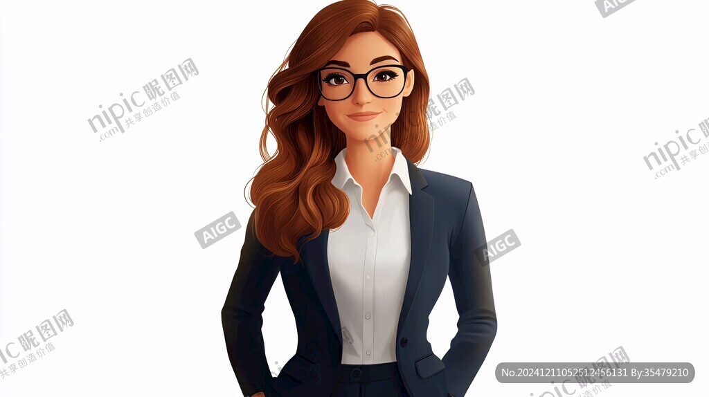职业女性插画