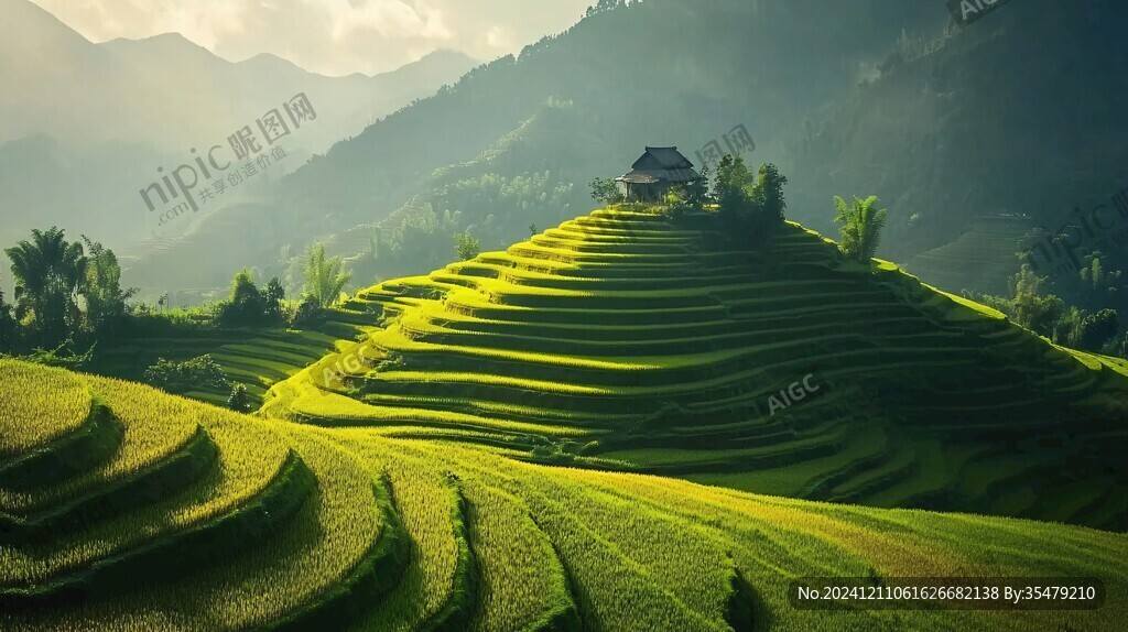 梯田宽幅风景