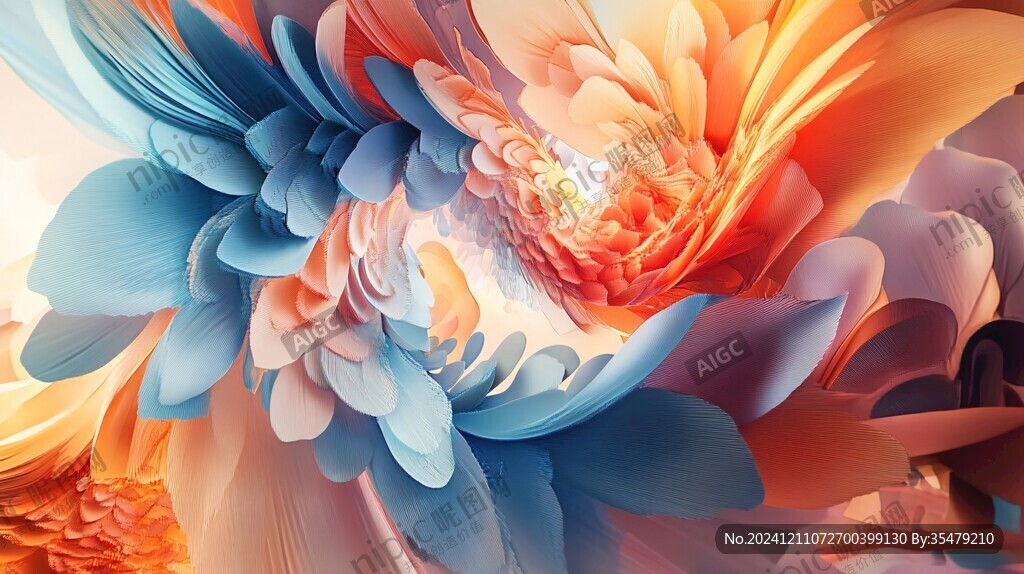 3d立体花卉牡丹