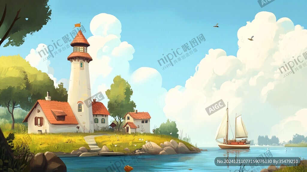 风景场景插画