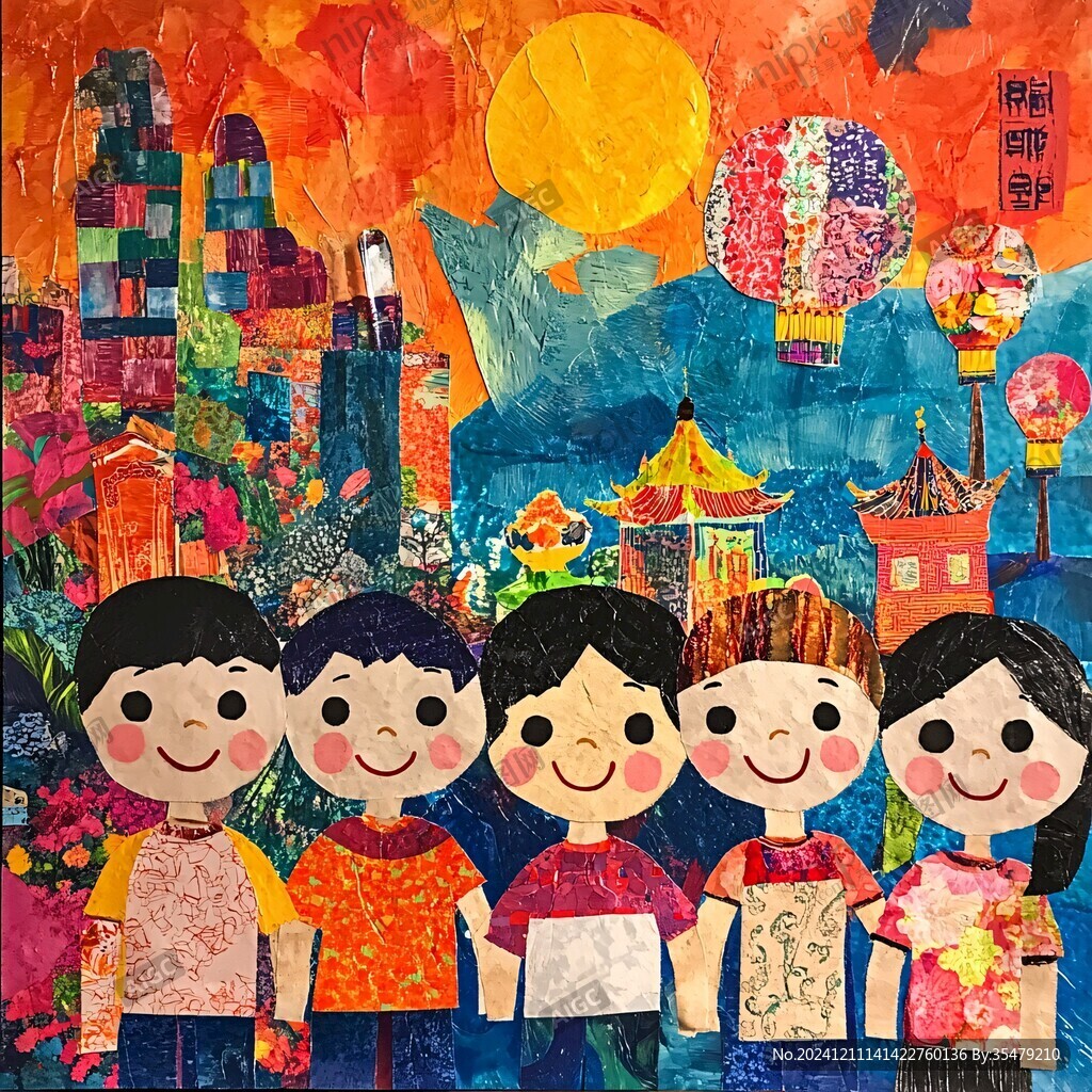 中秋儿童画