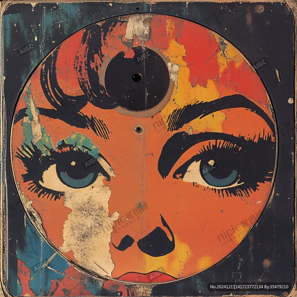 人脸色块拼接装饰画