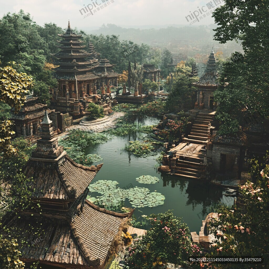 傣族建筑效果图