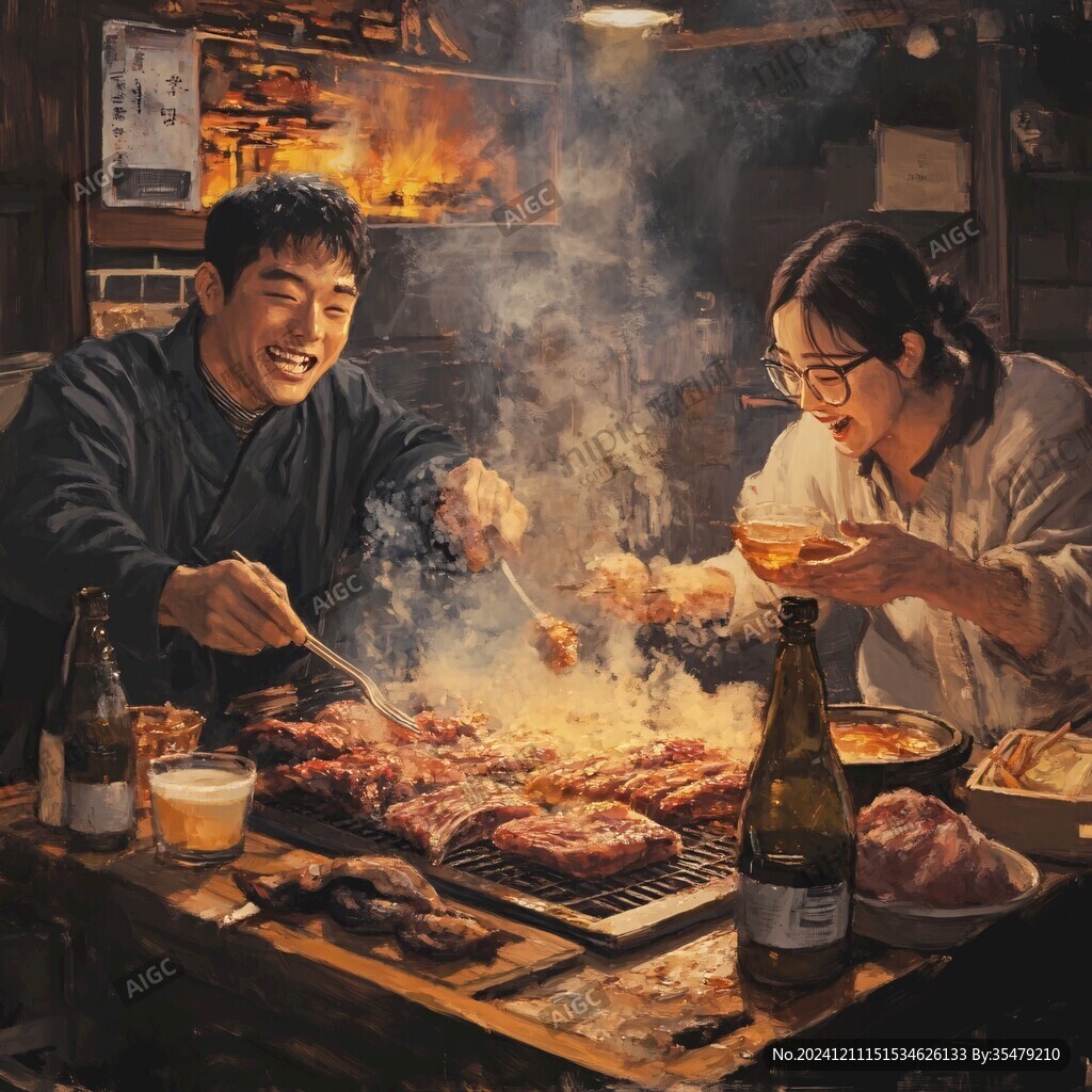 烤肉氛围图