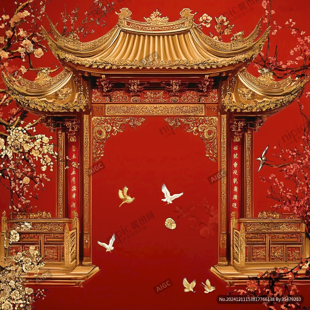 宫廷婚庆背景