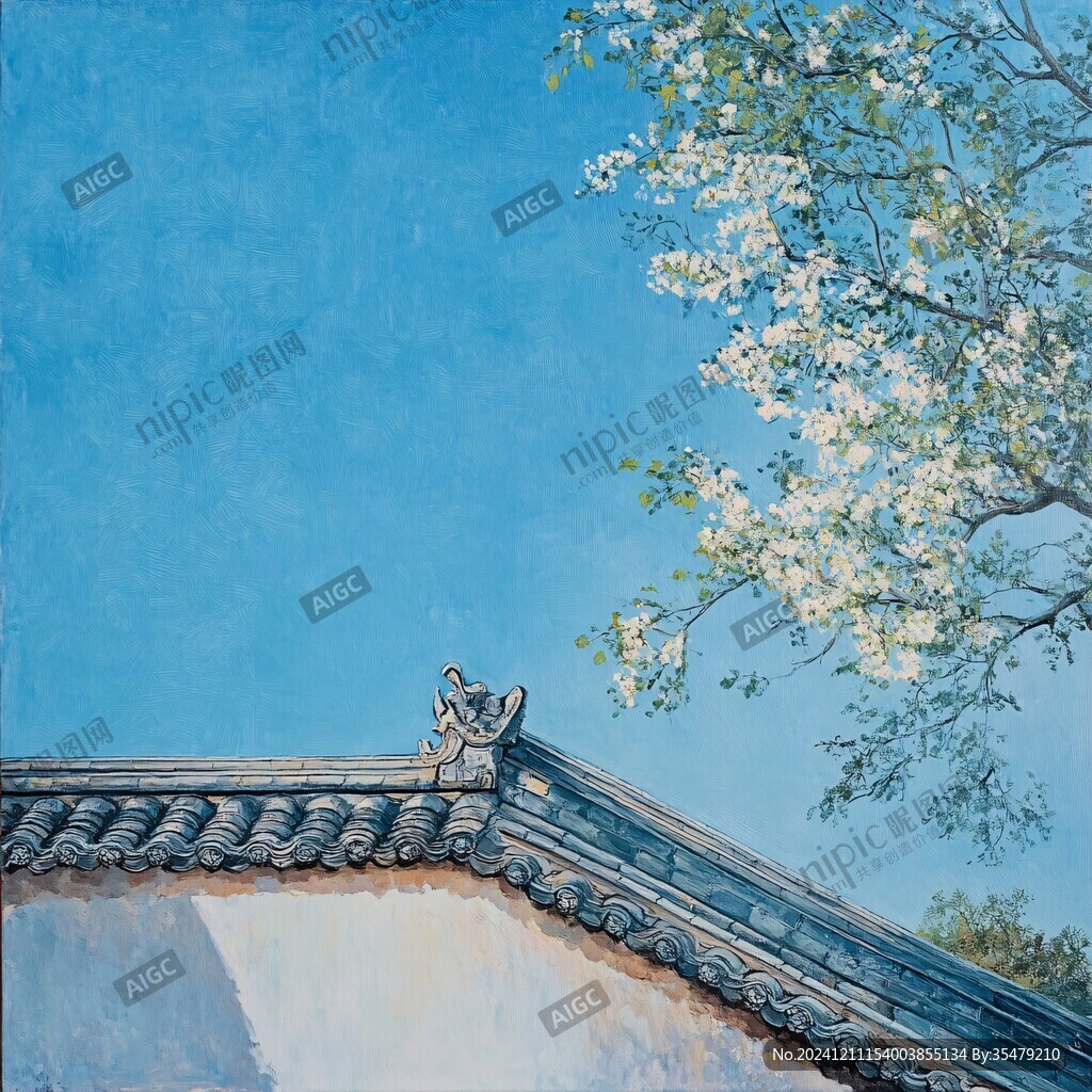 院墙树旁