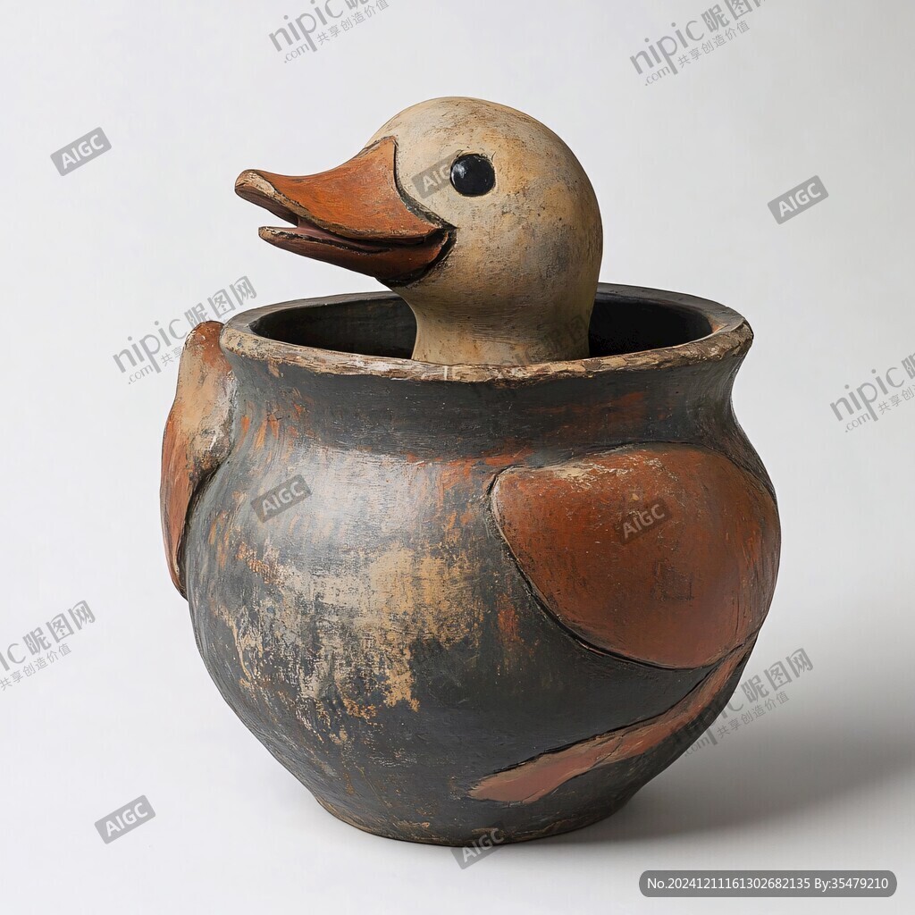 鸭形陶壶