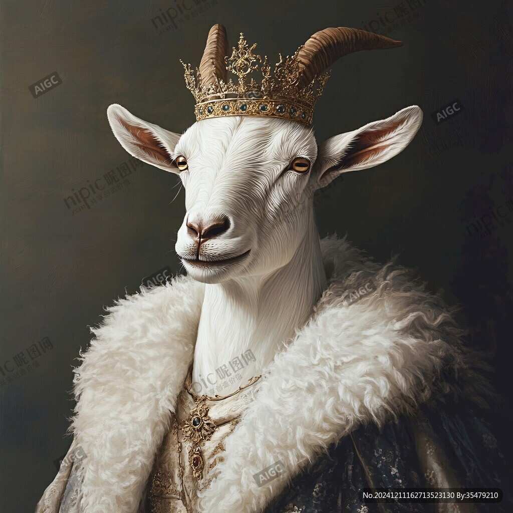 手绘山羊工作室装饰画