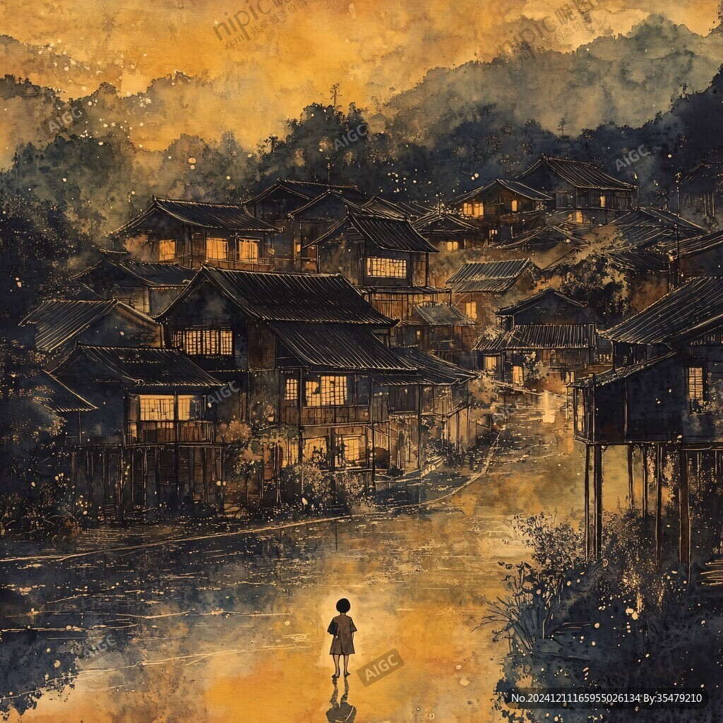 日系风景插画