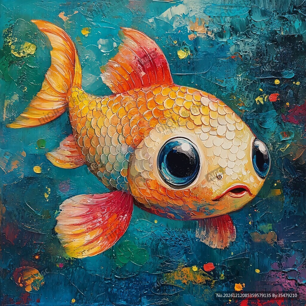 创意金鱼潮流插画
