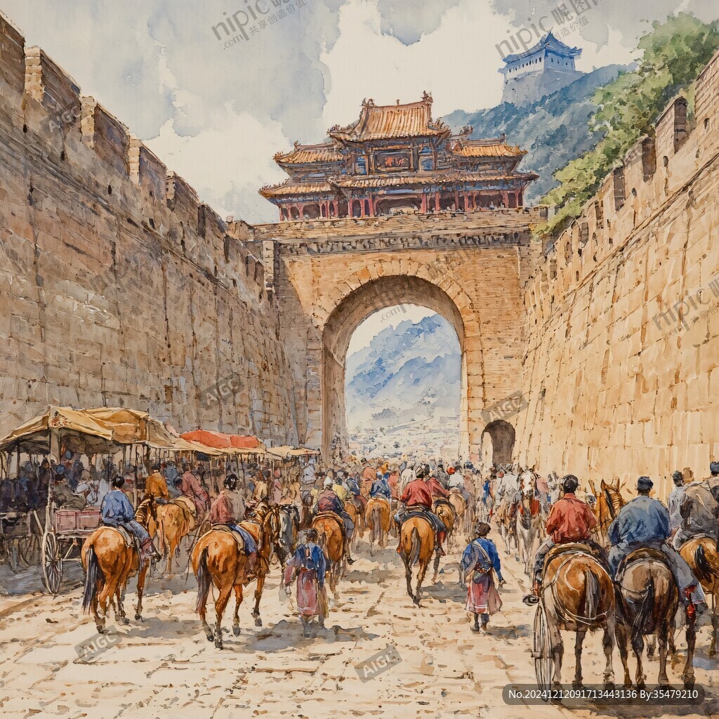 大境门插画