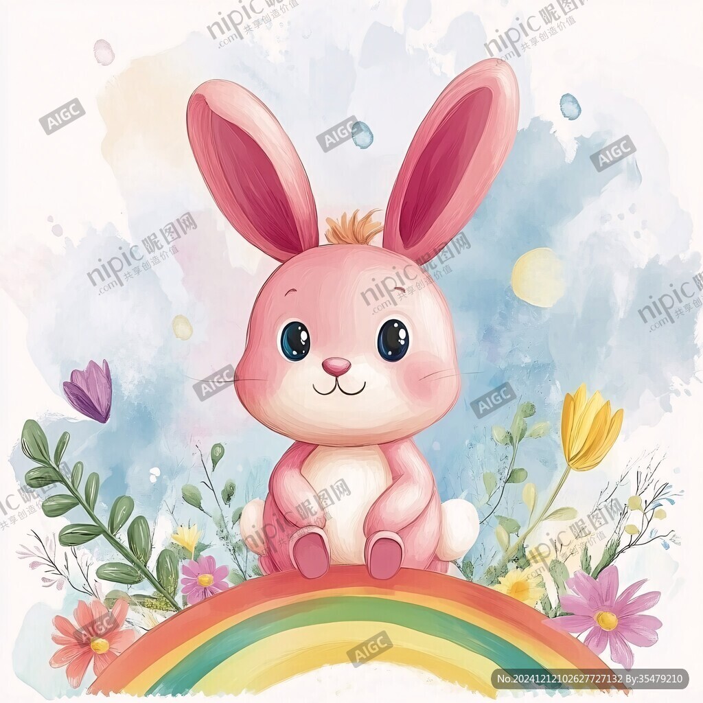 卡通兔插画素材