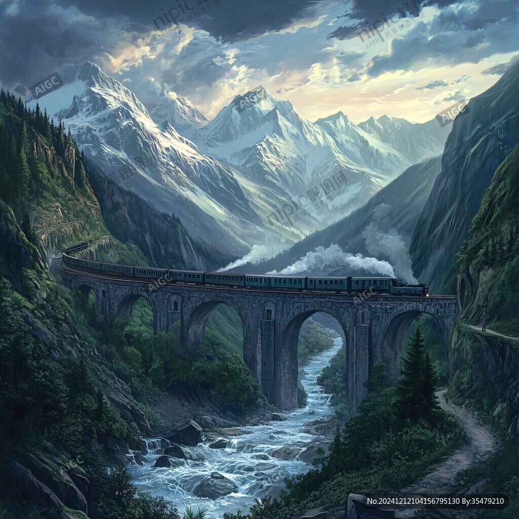 火车旅途风景