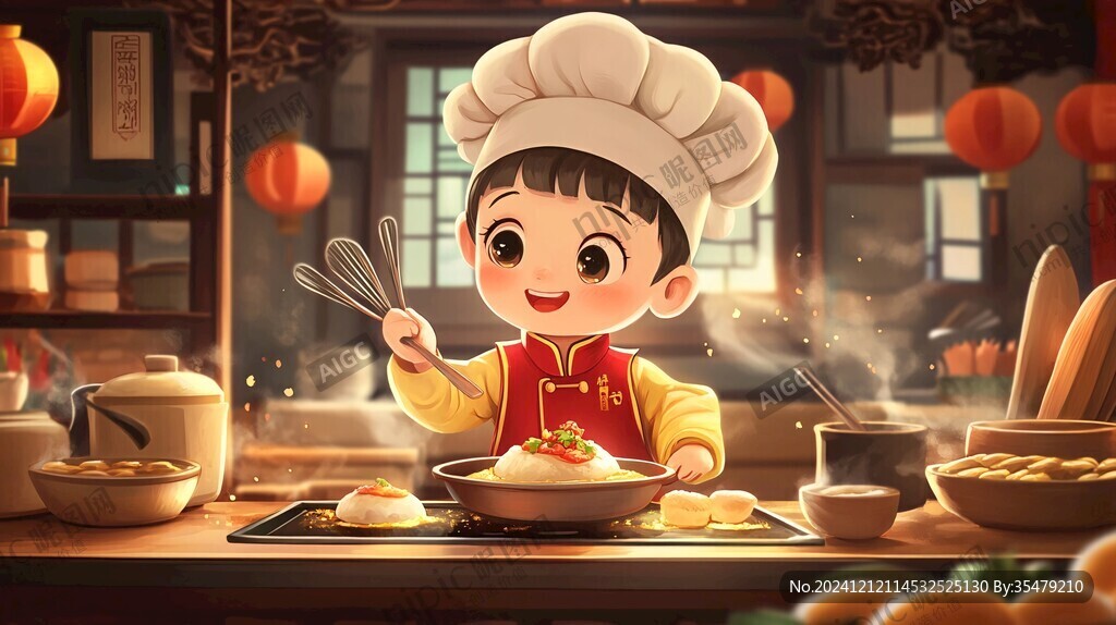 做面点插画