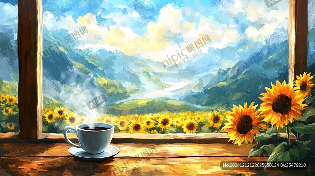早晨阳光插画