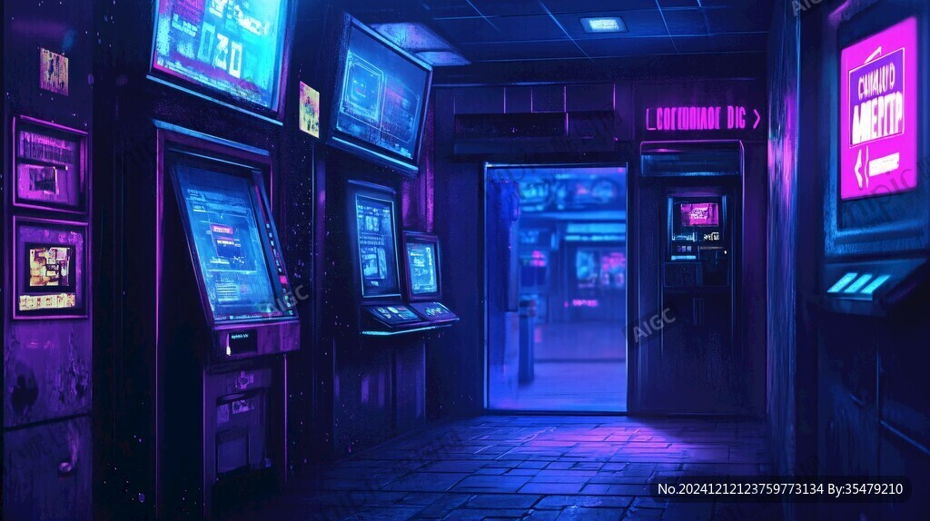 场景赛博插画