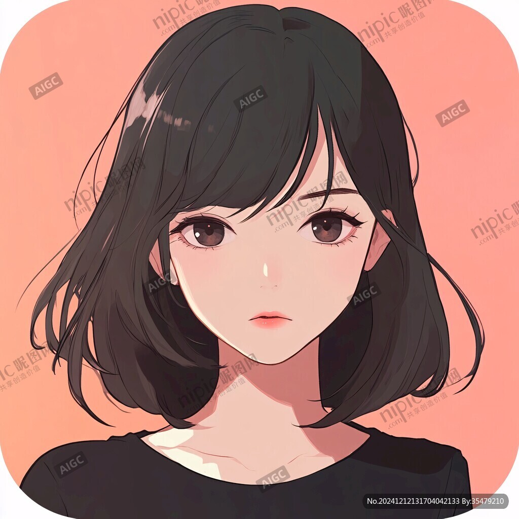 少女头像插画