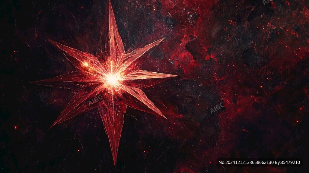 红色唯美星光