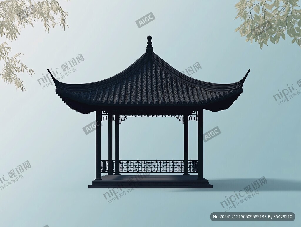 凉亭插画
