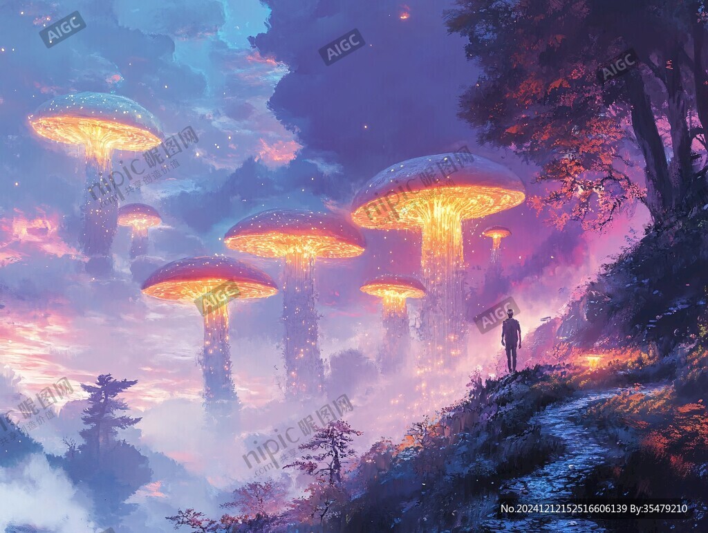 超现实的蘑菇