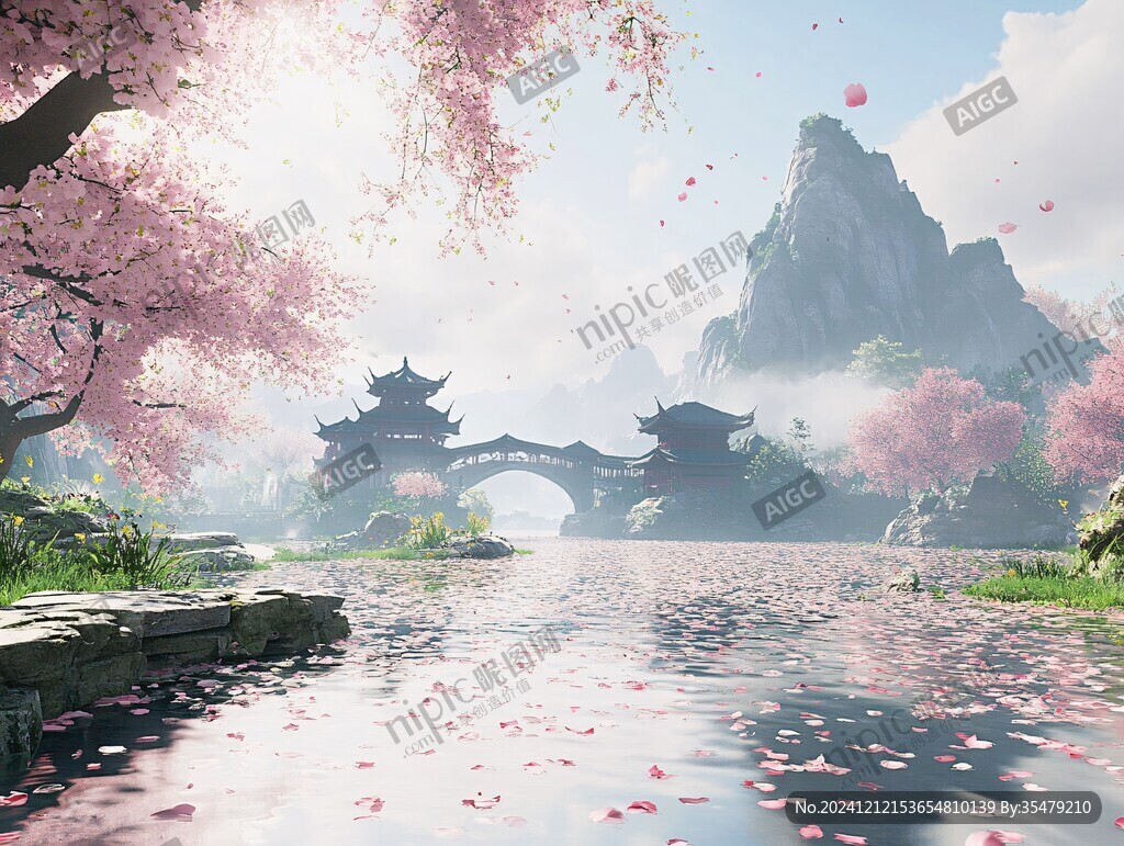 古风场景春暖花开