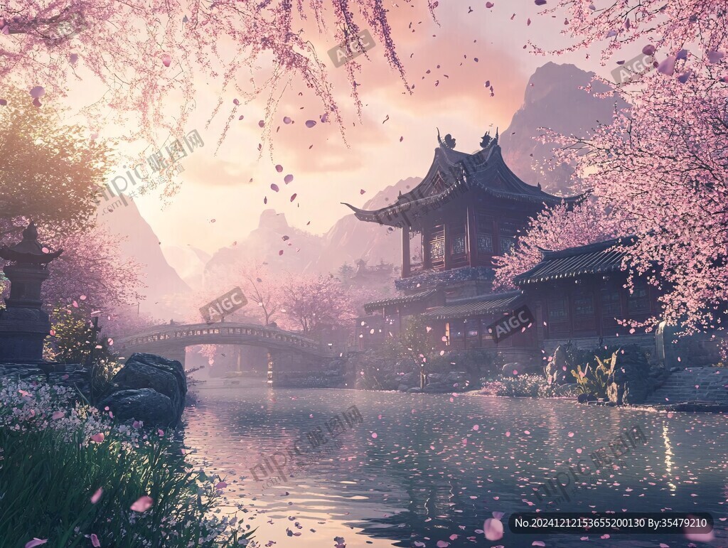 古风场景春暖花开
