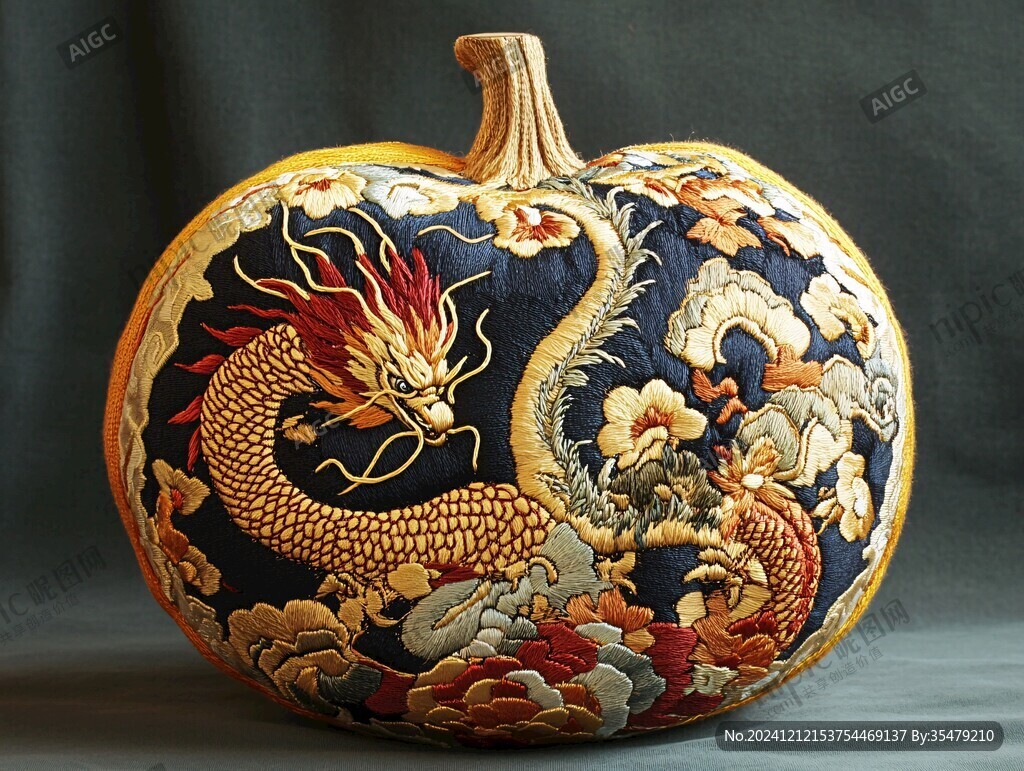 金绘圆龙