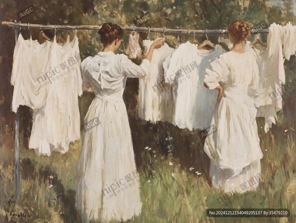 服装油画