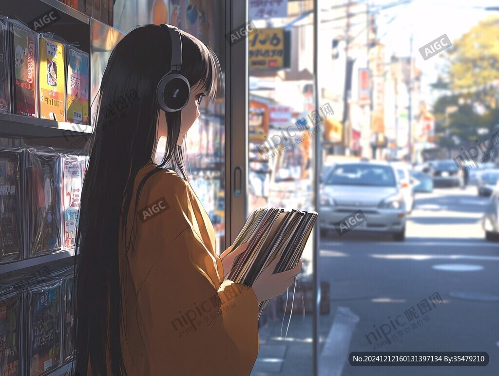 听歌的少女