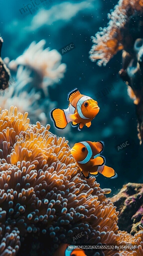 海底鱼小丑鱼