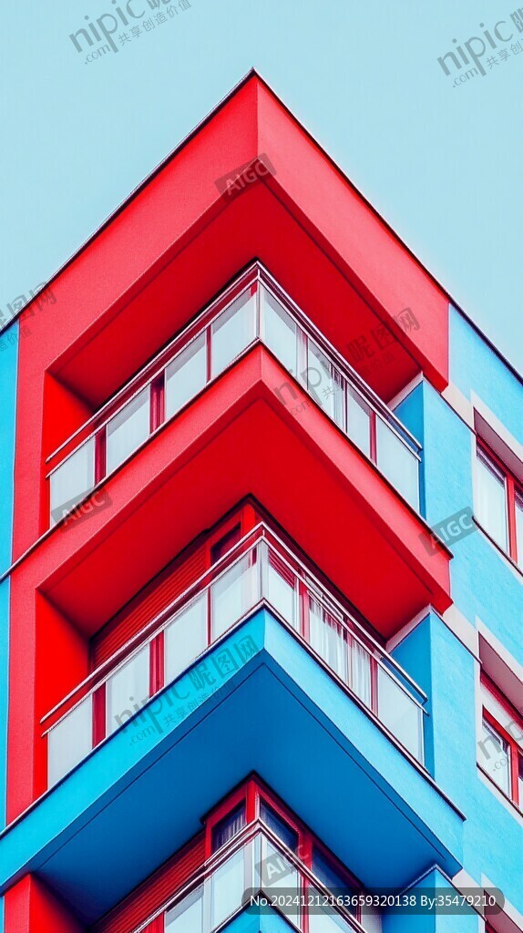 艳红色建筑