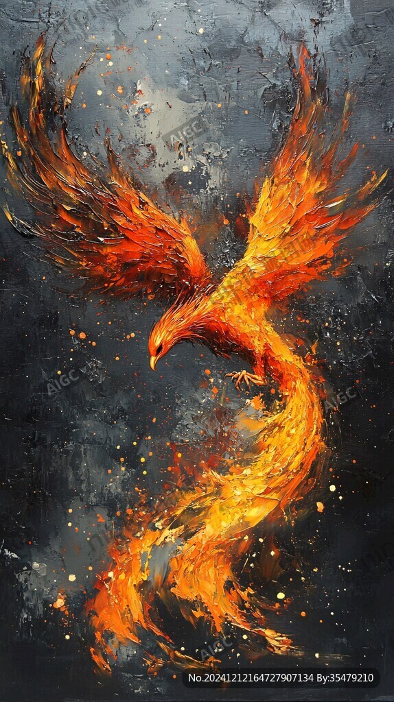 火凤凰插画