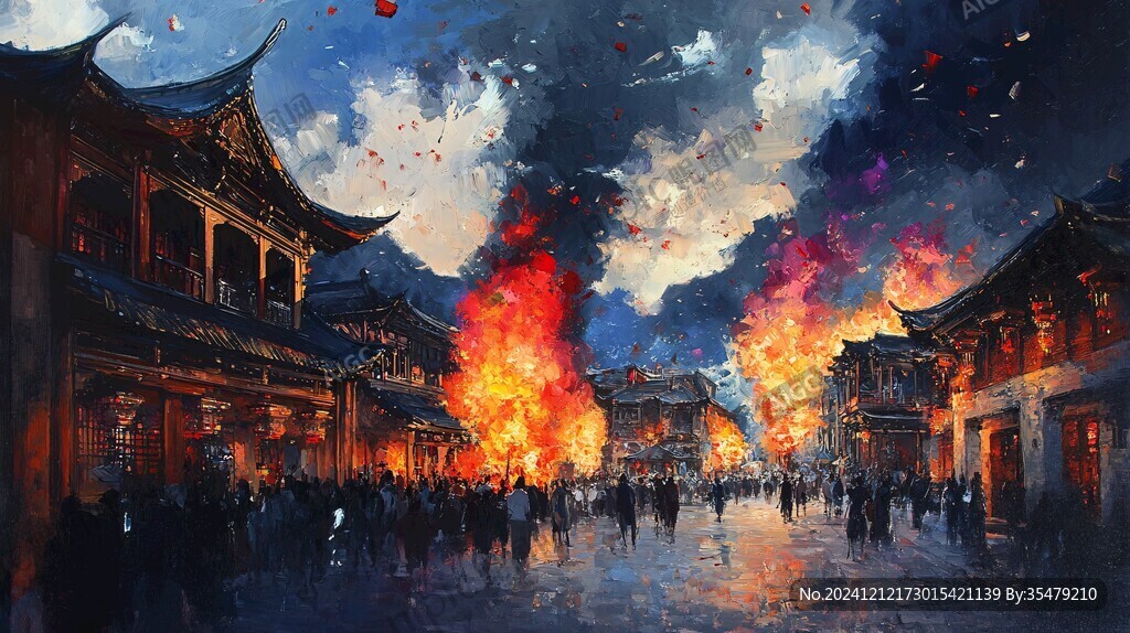 古代繁华街景