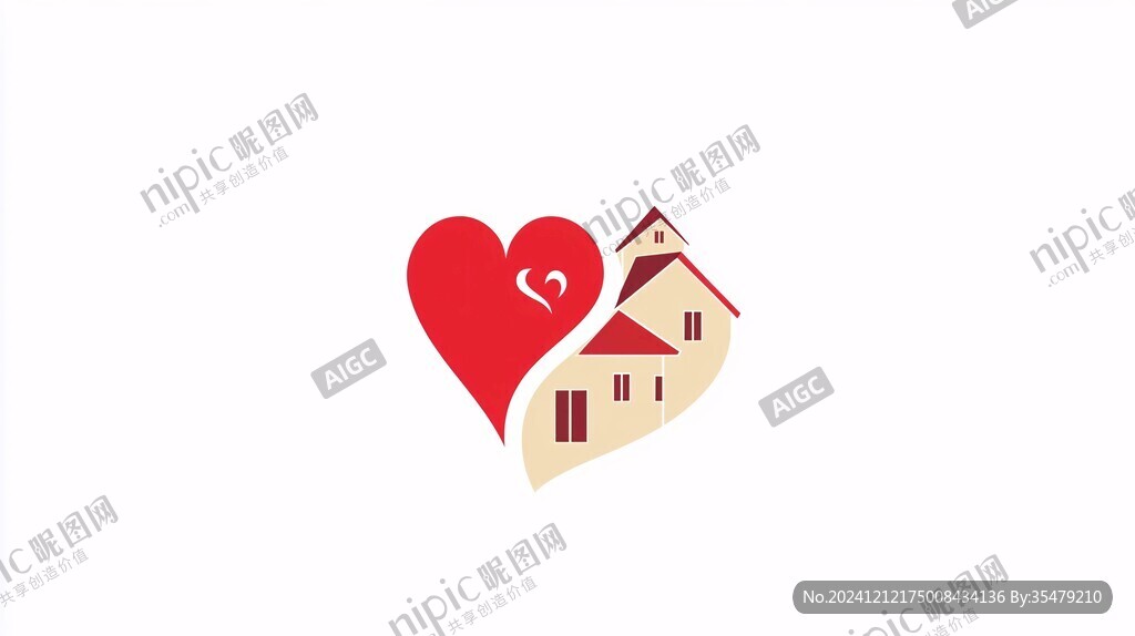 心形房屋logo