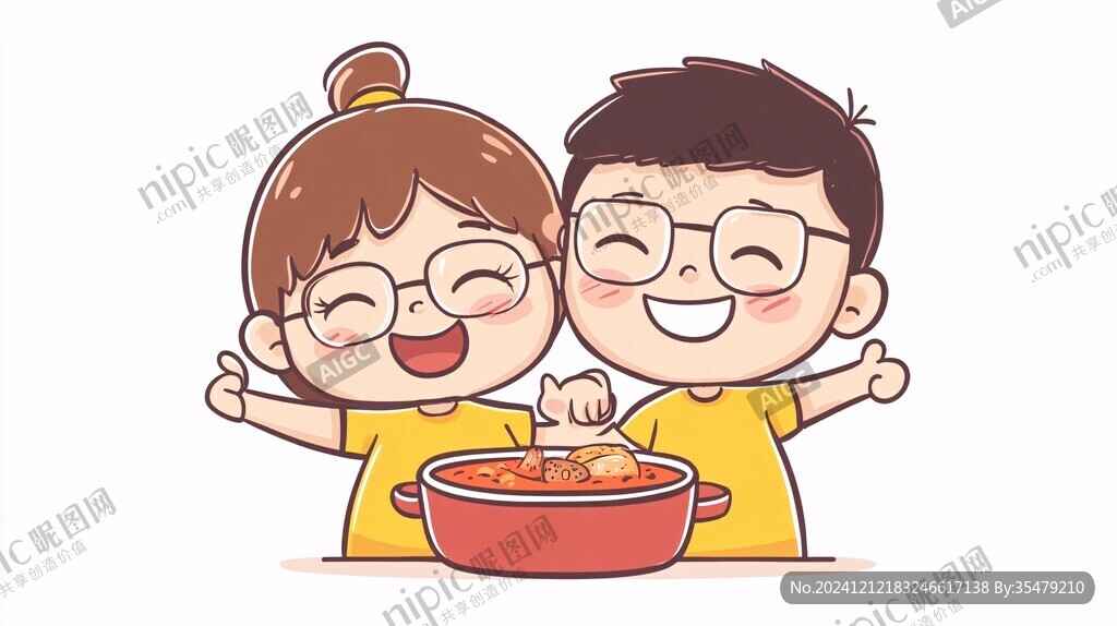 夫妻肺片插画