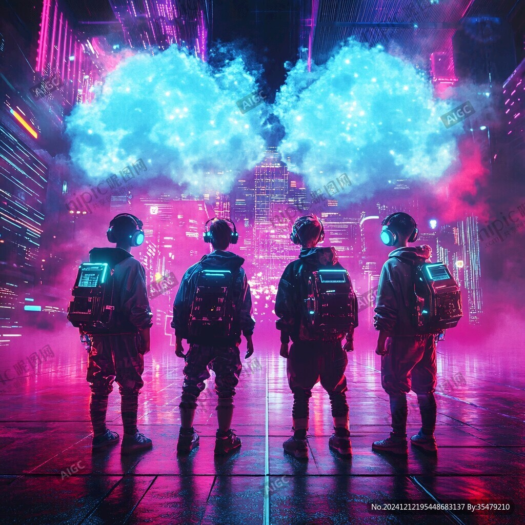 赛博朋克装饰画