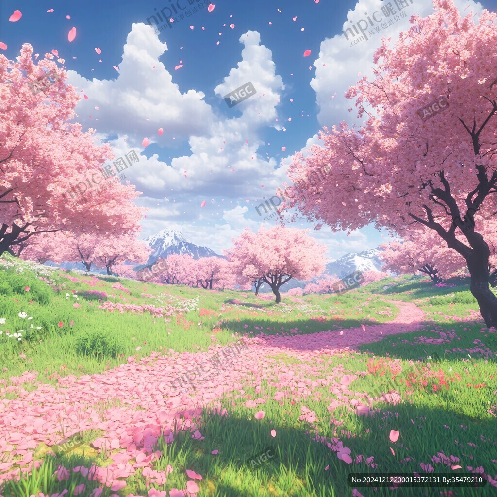 唯美花田场景