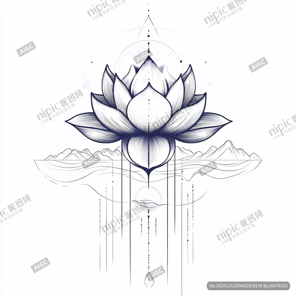 莲花创意图形
