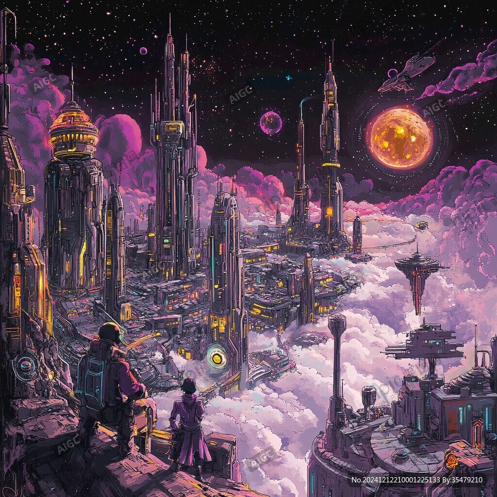 科幻题材插画