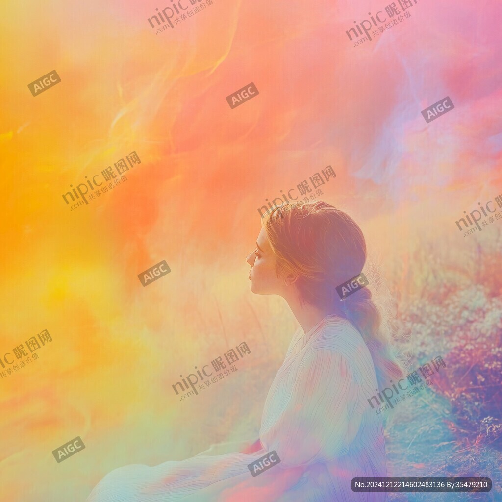 云雾般的粉色虚幻