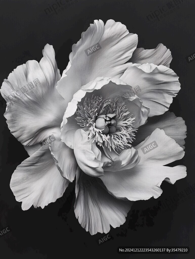 写实牡丹花