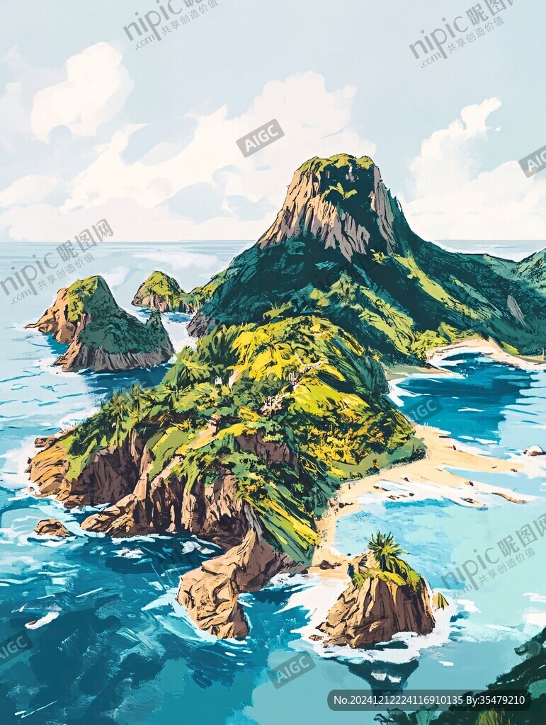 南麂岛插画