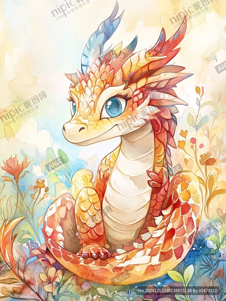 q版龙插画