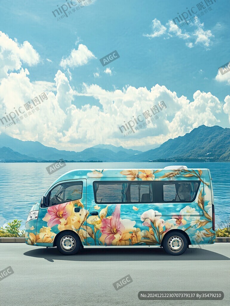 彩绘大巴车
