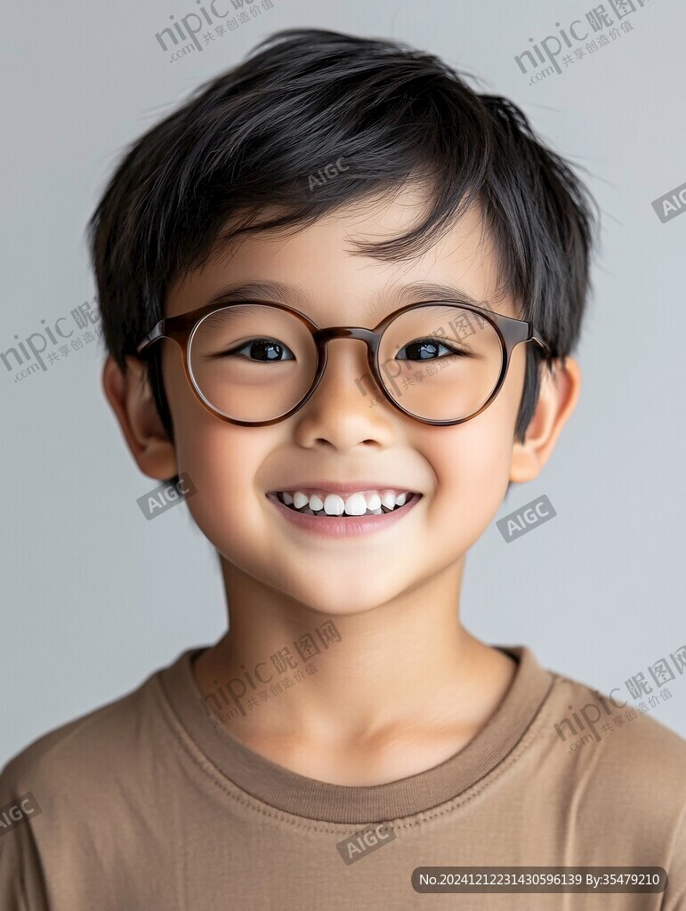 眼镜小男孩