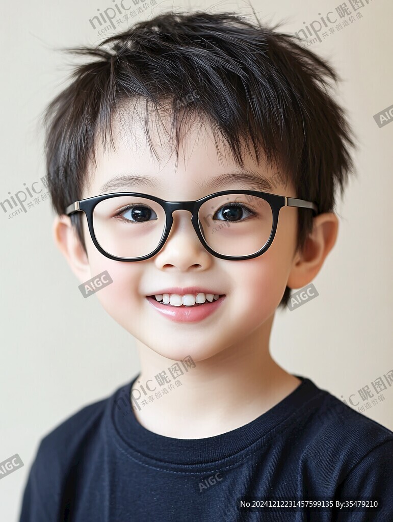 眼镜小男孩