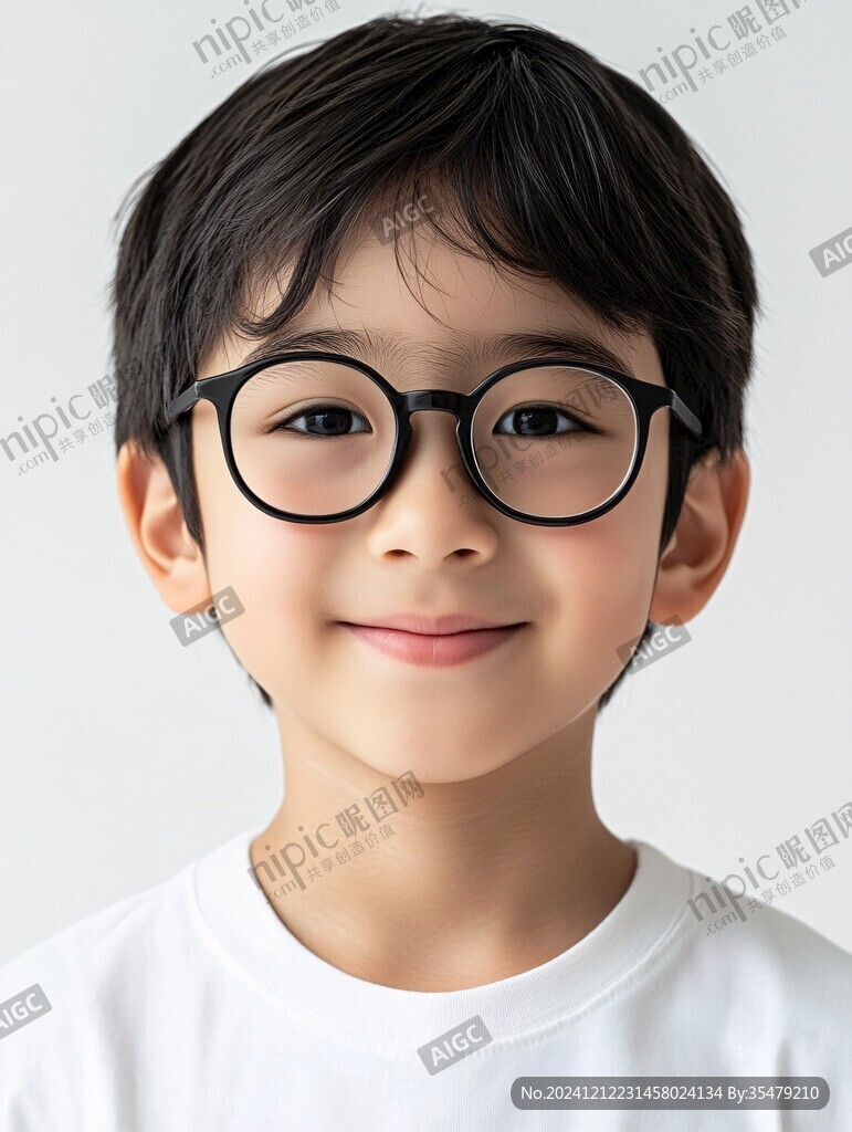 眼镜小男孩
