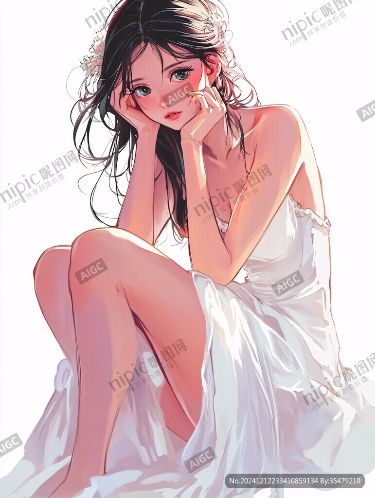 日系美女插画